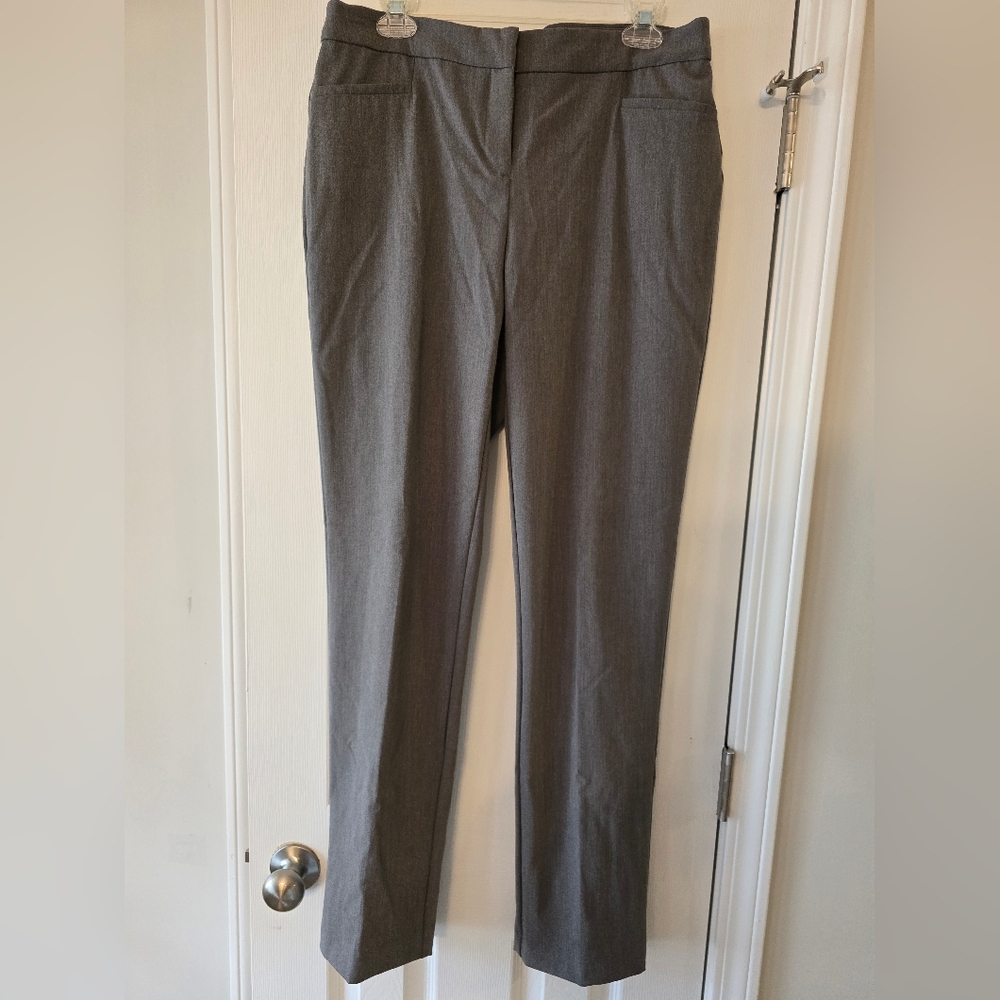 Alfani Women's Gray Dress Pants - Slim Straight, Size 10, Offers Welcome!!!